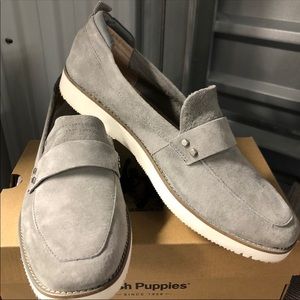 NWOT Hush Puppies Grey Loafers